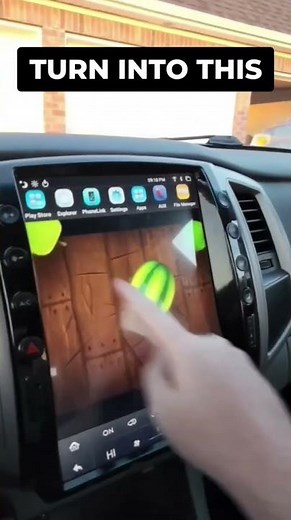 Before and After Installation on Toyota Tundra Sequoia (2007 - 2013) TESLA STYLE Android Head Unit