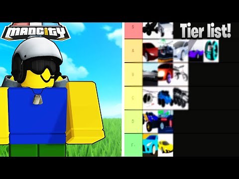 Mad City $1,000,000 Vehicle Tier List (ROBLOX)