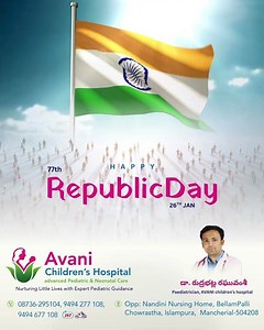 Happy 77th Republic Day | Avani Children’s Hospital Mancherial | January 26