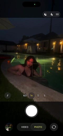 pool night view