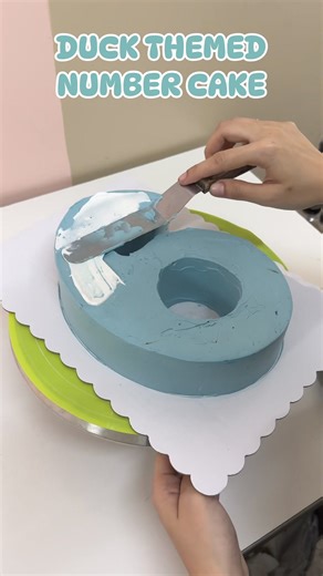 Duck themed number cake 🐥 so cute | Dainty Cakes by Pia