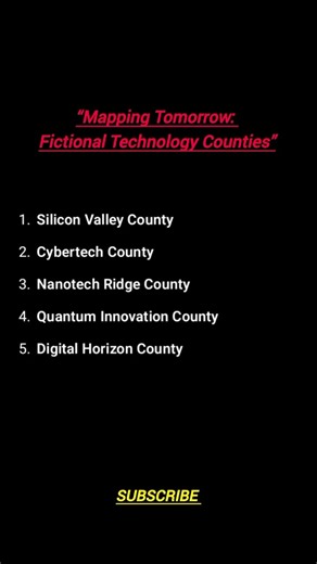 “Mapping Tomorrow: Fictional Technology Counties”#Technology #Innovation #FutureTech