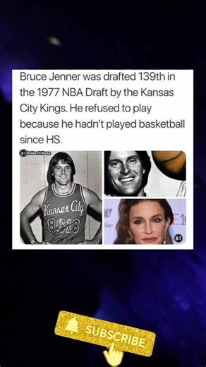 Bruce Jenner was drafted 139th in the 1977 NBA Draft by the Kansas City Kings. #fypシ #popularshorts
