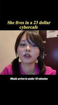This 23-year-old Japanese woman has been living in an internet cafe because she can't find a job.