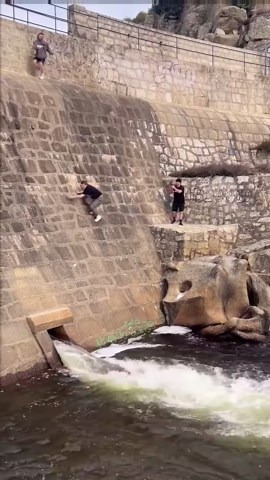 22M views · 17K reactions | NEW VIDEO live now on YouTube! Wall Run Water Challenge, what a set up. #storror #parkour #waterchallenge #wallrun | Storror | Facebook