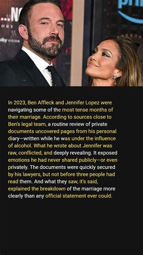 What Ben Affleck Wrote Drunk About Jennifer Lopez That His Team Discovered
