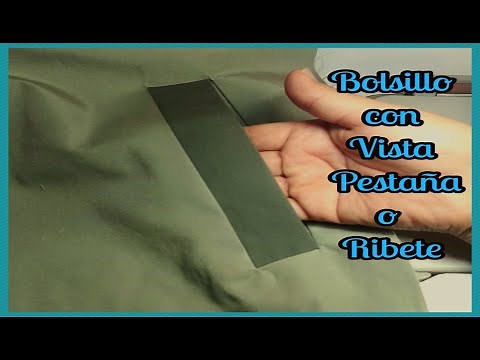 Como coser bolsillo Ribeteado o Vista ( How to sew a pocket.2 Sewing course)BERE TERE CONFECCION DIY