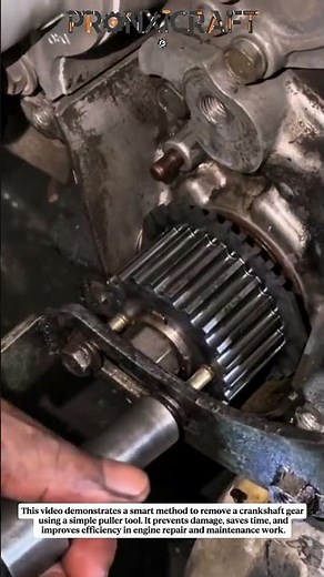 Crankshaft Gear Removal Trick | Fast & Safe Engine Repair #automobile #mechanic