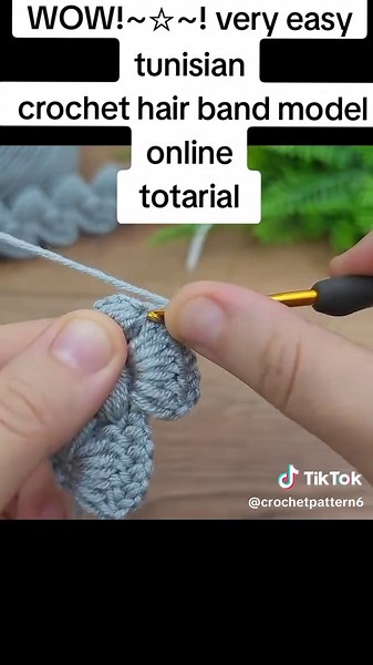 Facile modèle de bandeau en crochet tunisien