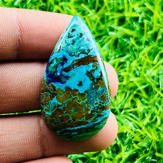 Genuine Azurite Gemstone Loose Stone for Pendant