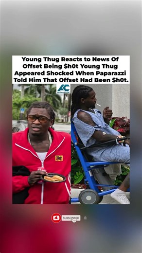 Young Thug Reacts To News Of Offset Being Shot — Shocking Paparazzi Moment 💀😳#shorts