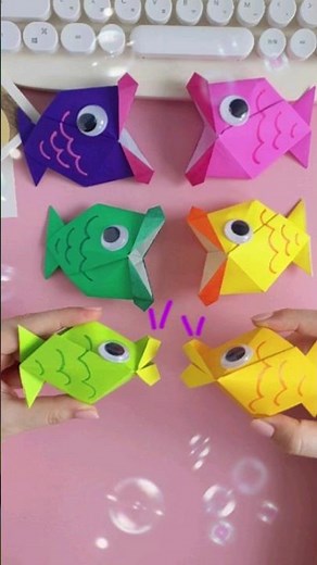 Origami Fish | How to Make a Talking Fish | Rainbow Fish | Easy paper crafts