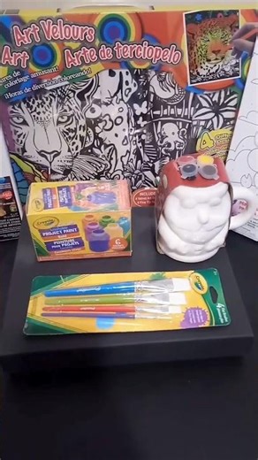 Art Gift Basket Idea 🎁 | DIY Paint Kit with Canvas, Mug & Velvet Art