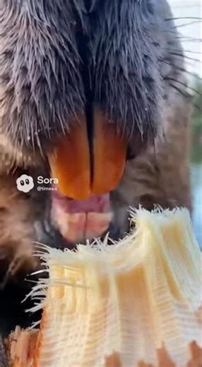 天然の「シュレッダー」現る。🦫🪓 / Beaver gnawing wood ASMR. #shorts