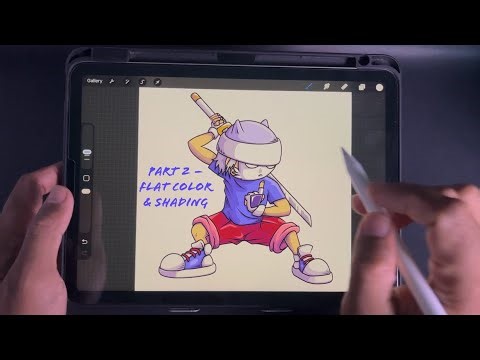 Procreate Tutorial: Coloring Anime Characters with Clean Flat Colors (Part 2)