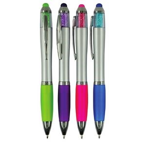 [Hot Item] Customized Logo Stylus Twist Plastic Ball Pen with Crystal