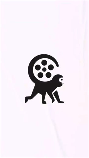 Design Wala on Instagram: "🎬 Cinema Monkey Logo Design 🎬 This creative and playful logo blends a monkey’s silhouette with a classic film reel, turning the tail into a reel loaded with film holes — symbolizing the fusion of entertainment, creativity, and motion. The walking monkey represents energy, exploration, and curiosity, while the reel emphasizes the cinematic theme. Perfect for film studios, production houses, or creative agencies looking to convey fun, originality, and storytelling with