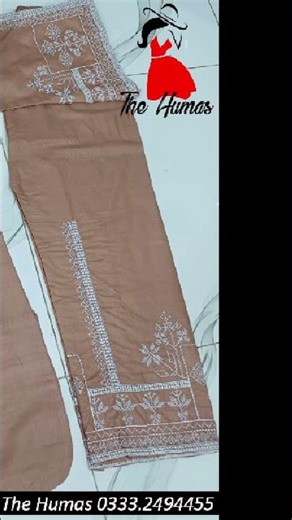 2Pcs Air sleeves Aari Embroidery Work On Neck, Front Shirt With Emb Flapper Soft Cotton