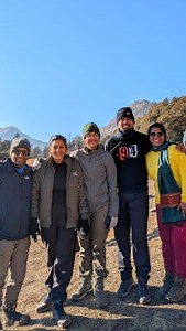 Himalayan trekking 🥶. -7* ⛄️. Too many complaints 🥹but completed the destination 🌷. Thank you @trekthehimalayas for everything ❤️ #kuaripass #winter #trekking #himalayas #mountains | Soundarya’s Dubsmash