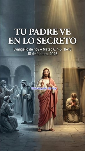 Lectura del santo evangelio según san Mateo Mateo 6, 1-6. 16-18 En aquel tiempo, Jesús dijo a sus discípulos: