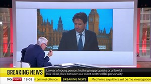 Claims made by the mother in the BBC presenter scandal are "rubbish", a lawyer for the young person has reportedly said. In a letter to the BBC, the lawyer casts doubt on the story about the male presenter who has not been publicly named. In this video, Sky's Mark Austin reads part of the letter. trib.al/wpGRoo2 📺 Sky 501, Virgin 602, Freeview 233 and YouTube | Sky News