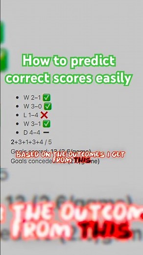 How I Predict Correct Scores So Easily 🤯⚽ #correctscore