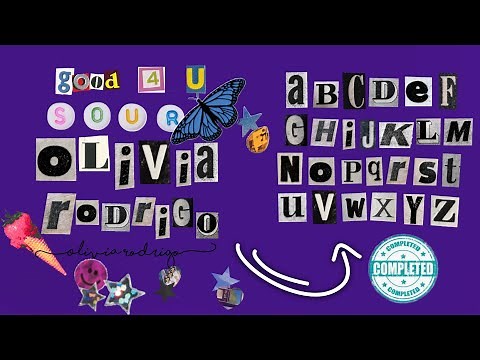 olivia rodrigo inspired magazine text aesthetic 🦋 - magazine text overlay edit [no copyright]