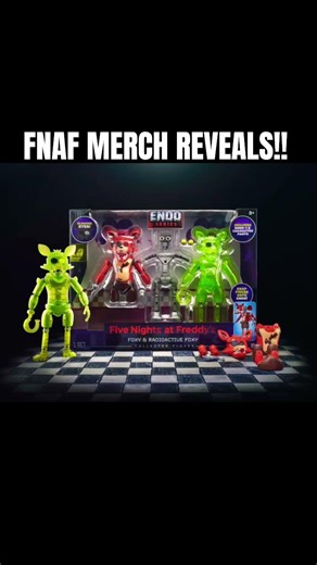 First look at the Foxy & Radioactive Foxy Endo Series pack exclusive to Jazwares Vault! #fnaf