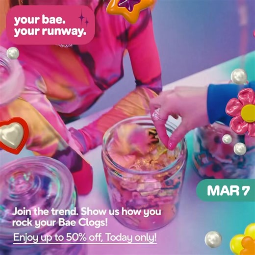 Bae or Classic—why not both? 👀✨ The Bae Clog & Classic Clog are serving looks in fresh colors! Shop now on TikTok and enjoy up to 70% OFF vouchers & freebies. 🎁🔥 Plus, don’t miss our TikTok live from Mar. 7, 11 AM - Mar. 8, 1 AM for more exclusive deals! #CrocsOnTrend & #OnlyOnTikTokShop 🛒 https://vt.tiktok.com/ZSMum67mH/?page=TikTokShop | Crocs