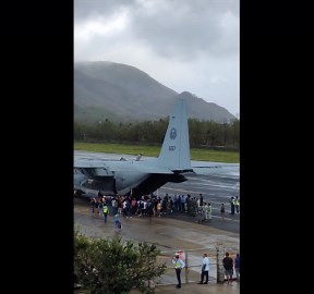 Philippine Air Force evacuates tourists stranded by storms