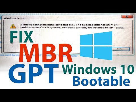 Bootable USB PENDRIVE by Rufus & Fix MBR and GPT Problem for Windows 10