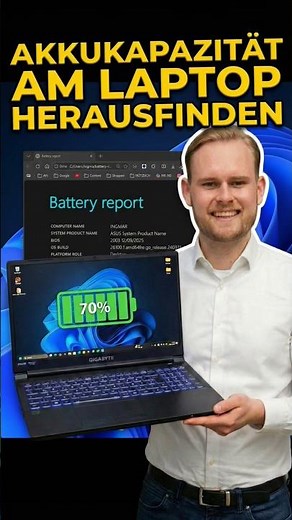 Easily check your laptop's battery life! 🔋