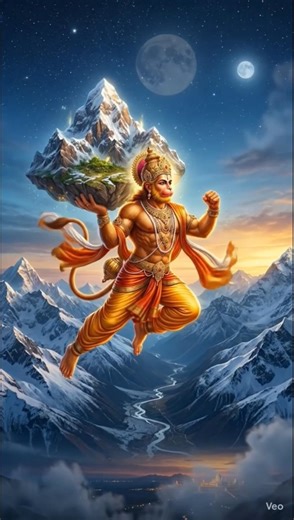 Hanuman Flying with Mountain 🚀 | Sanjeevani Power🔥#Shorts #JaiHanuman#shortsfeed #hanuman #hanumanji