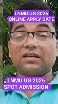 LNMU UG SPOT ADMISSION 2026 ONLINE APPLY