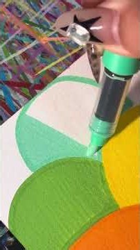Immersive painting color stacking game acrylic markers painting coloring random doodle series