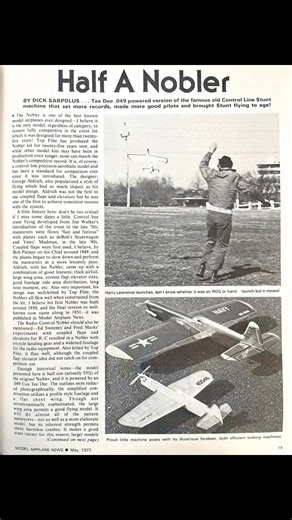 1/2 A Nobler from 1960 #pampaclusa #fbcontrolline #fbreels2025ツ #fblifedtyle #IFLYAMA #pampacl | PAMPA Control Line