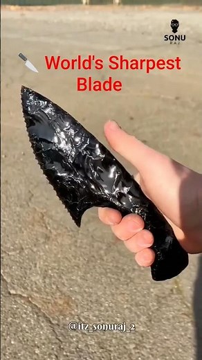 🔪 World's Sharpest Blade Made from Lava – Obsidian Explained! 🌋 ‪@TRENDOTECH10‬ #absidianblade
