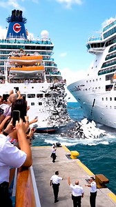 181K views · 156 reactions | Close Call! Two Cruise Ships Collide While Approaching the Dock | Ship Disaster | Facebook