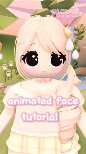 CUTE ANIMATED FACE TUTORIAL! #adoptme #adoptmeroblox #adoptmeupdate #adoptmetutorial