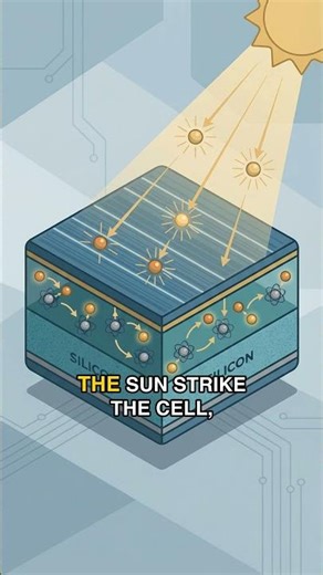 How does a solar panel create electricity?
