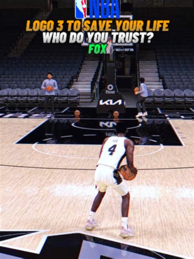 NBA Logo 3 Pointer To Save Your Life Who Do You Trust? #nba #nba2k #nba2k26 #stephencurry #lebronjames
