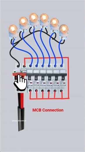 MCB connection 🏠 #unnaoelectric #electrical #diy #mcb