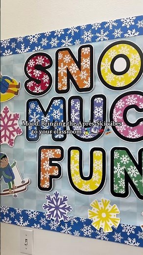 Rainbow Snow Much Fun Winter Bulletin Board Set! 🎿🏂