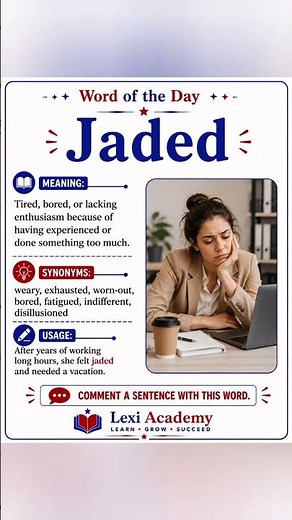 Jaded | Word of the Day