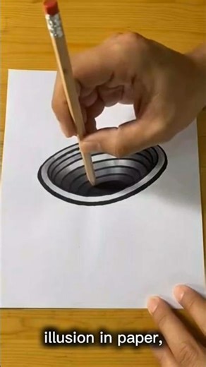 Insane 3D Hole Illusion on Paper! 😱#3DArt #OpticalIllusion #3DDrawing