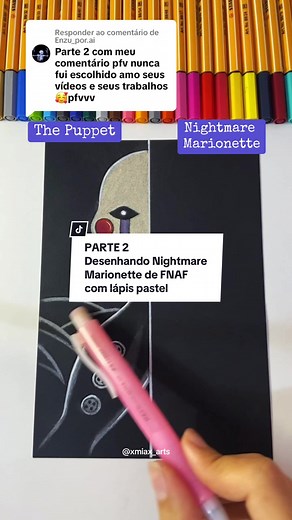 Drawing Nightmare Marionette from FNAF | Art Tutorial
