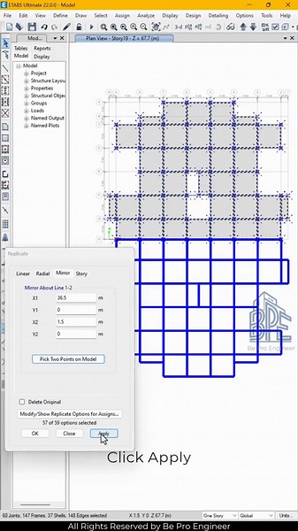 Mirror Your ETABS Model: A Step-by-Step Guide