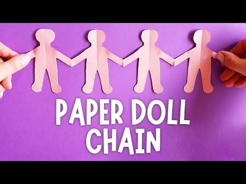 Paper doll chain craft #easycraft ideas for kids #DIY #doll chain# by sahib shine star#