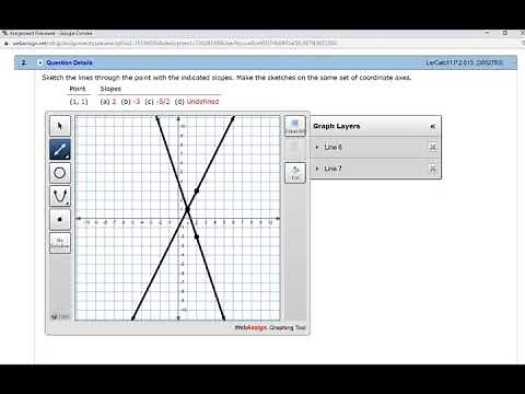 Graphing Lines on Webassign