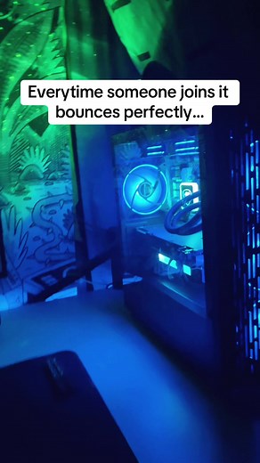 Dynamic Computer Setup with Neon Lighting Effects